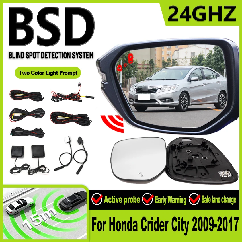 BSD BSA BSM Millimeter Wave Radar Blind Spot Detection System Lane Change Parking Assistance For Honda Crider City 2009-2017