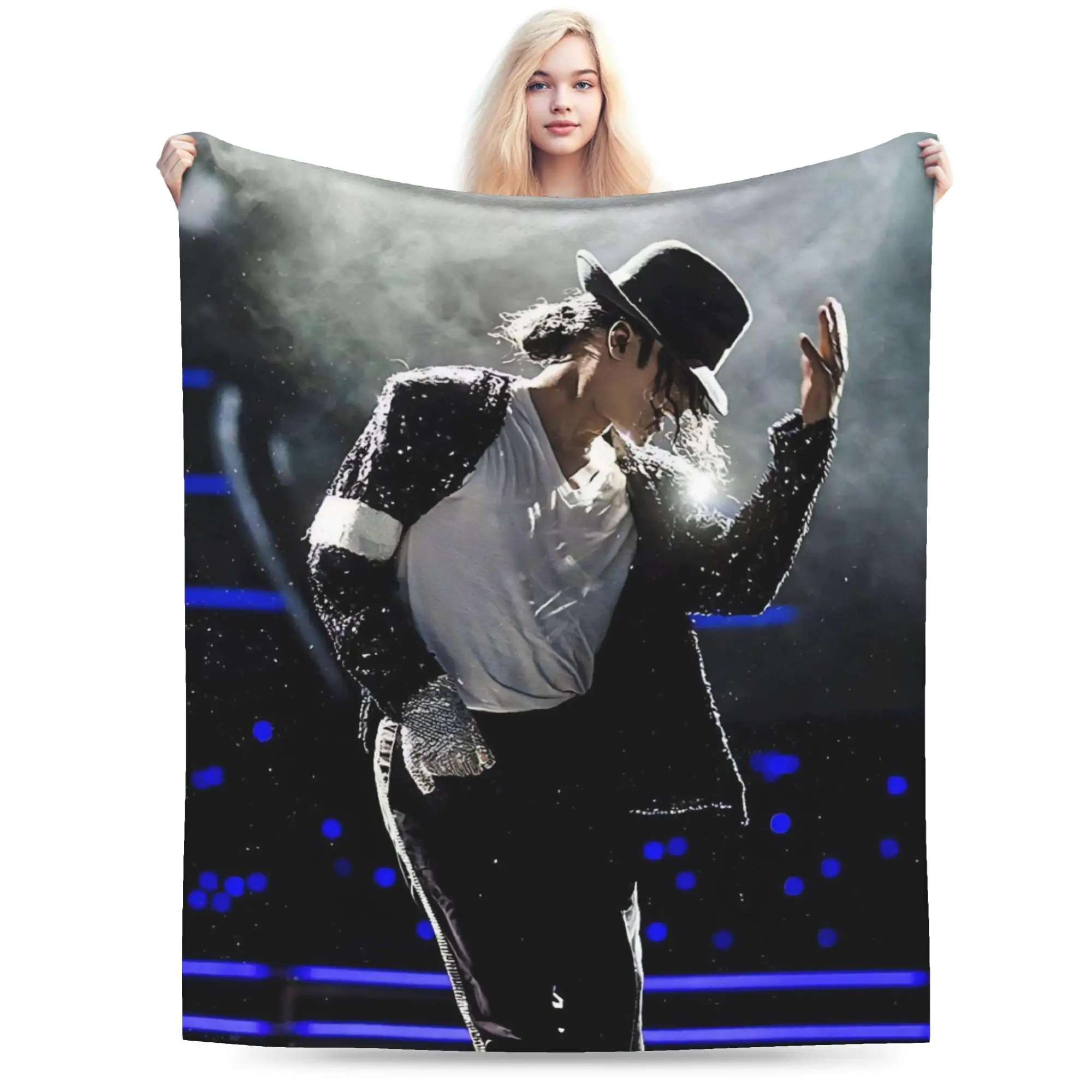 Singer Michael Jacksons MJ Tour 2026 Merch Blanket Super Soft Warm  Throw Blankets for Sofa 50x60 Inches Multi-size Bedspread