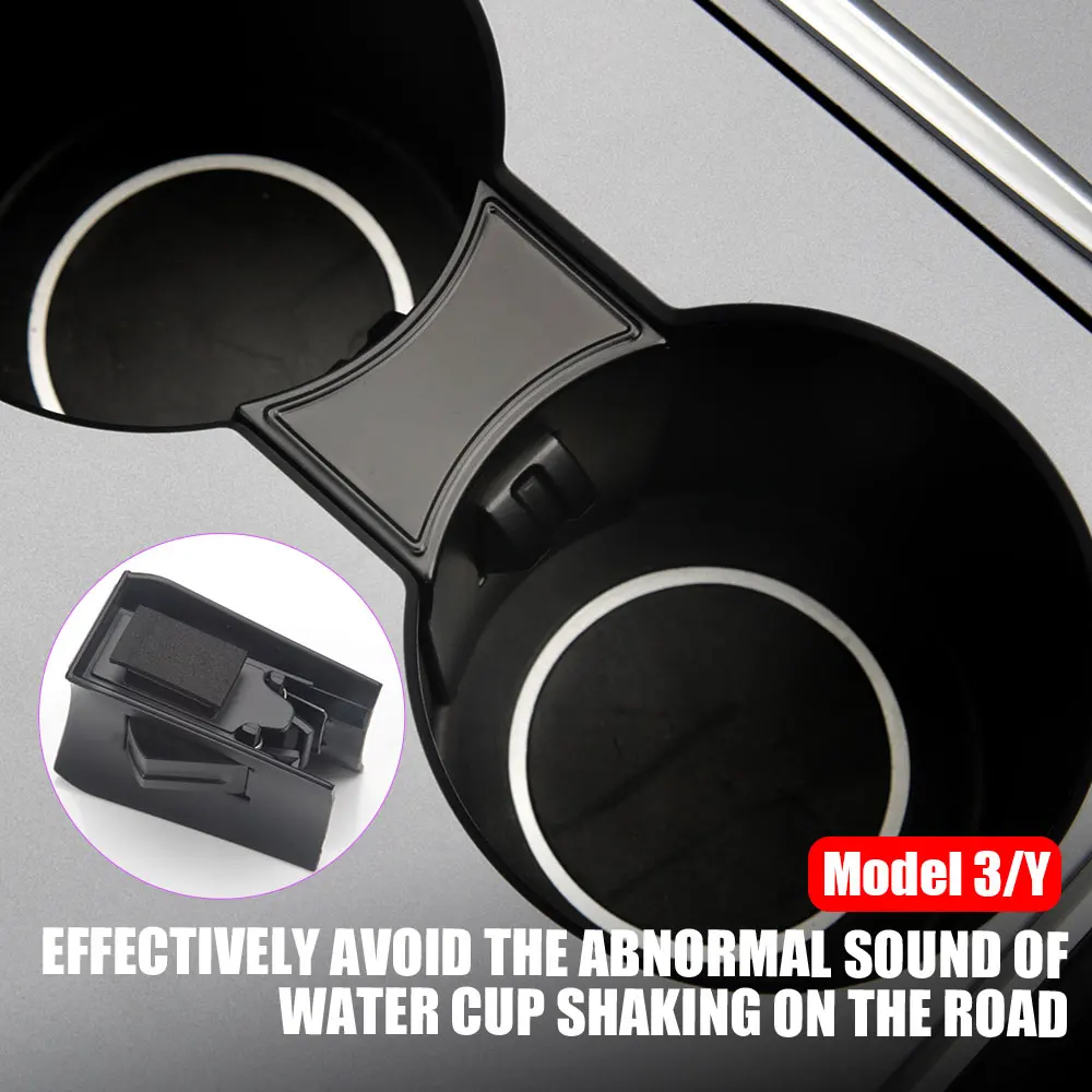 1Pcs ABS Water Cup Slot Slip Limit Clip Storage Holder Limiter Partition Separator Accessory For Tesla Model 3 Model Y 2021-2022