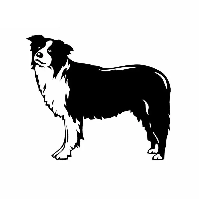 

Cute Shepherd Dog High Quality Applique Car Window Decoration Personality PVC Waterproof Applique Black/White, 16cm*14cm