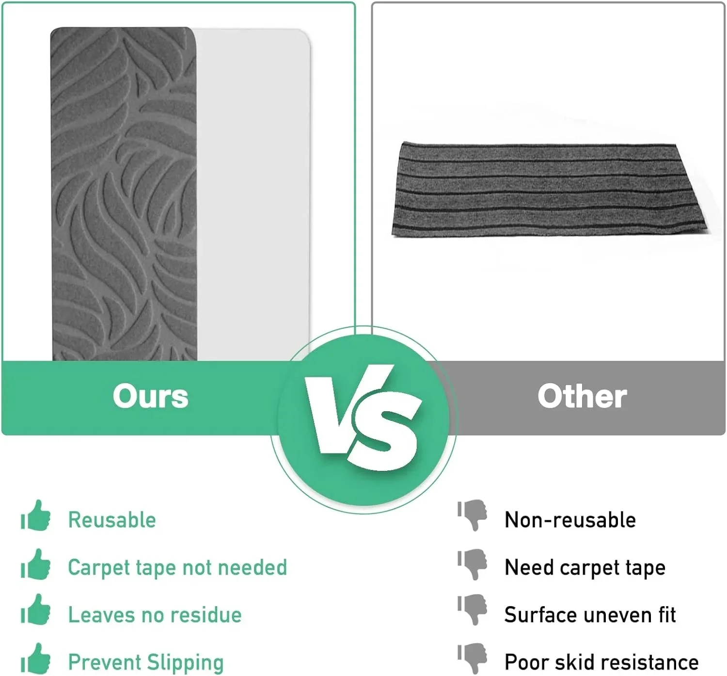 1/3pcs 20x76cm Washable non-slip Stair Treads Protector Rug Self-adhesive Carpet Stair Pad Stepping indoor Floor mats view 4