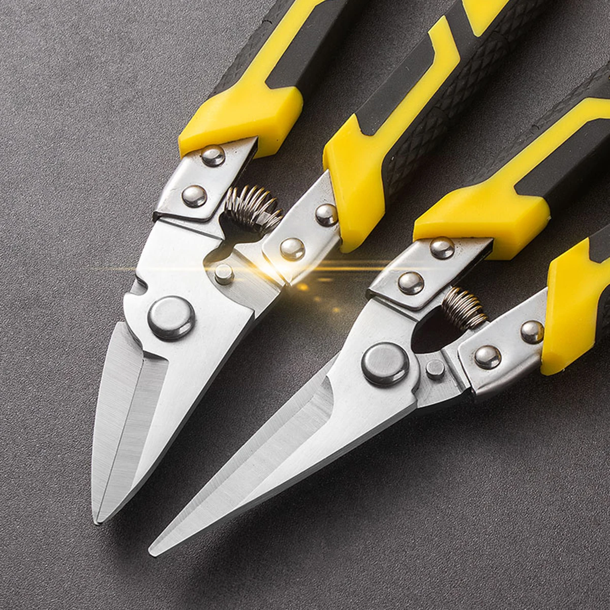 TUPI Commercial-Grade Aviation Snips | Stainless Steel Shears with Locking Mechanism, for Sheet Metal/Plant Equipment Servicing