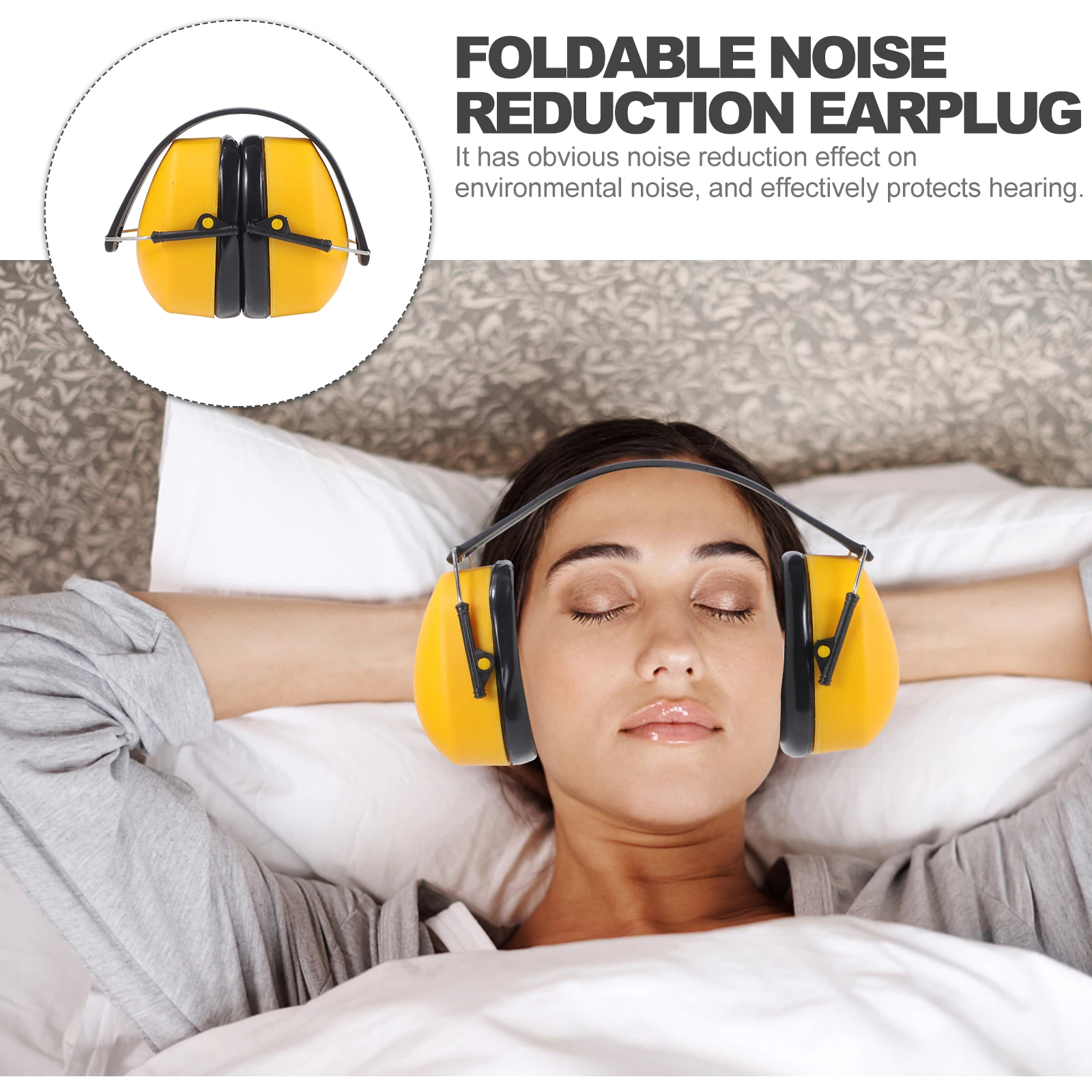 

Soundproof Earmuffs Kids Safety Anti-noise Headphones for Girls Orange Drummer Noise-proof Musician Earplugs Work