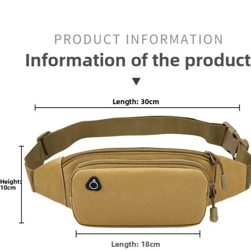 حقيبة خصر رياضية للرجال للمشي لمسافات طويلة في الهواء الطلق وحزام مقاوم للماء سميكة ومقاومة للاهتراء وسعة كبيرة #6