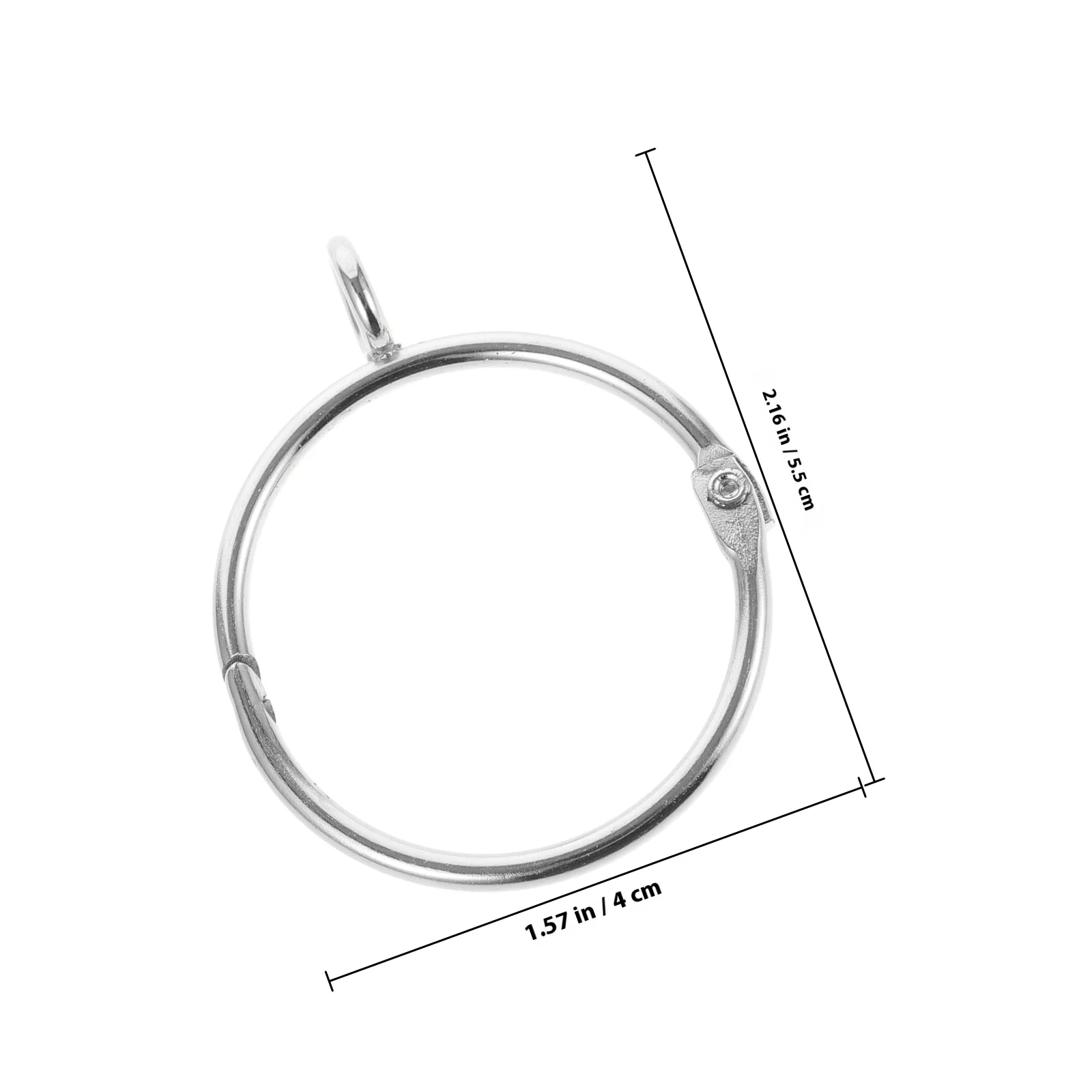 20Pcs Curtain Rings for Drapes Heavy Duty Stainless Steel Shower Curtain Eyelet Rings Silent Operation Easy Install Home Use