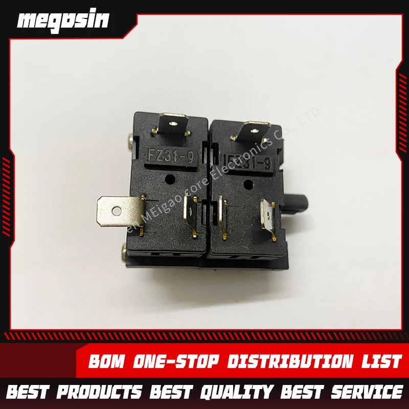 1PCS/LOT FZ31-9 Selector switch cycle position double-layer 8-pin 6-position rotary switch 16A 250VAC