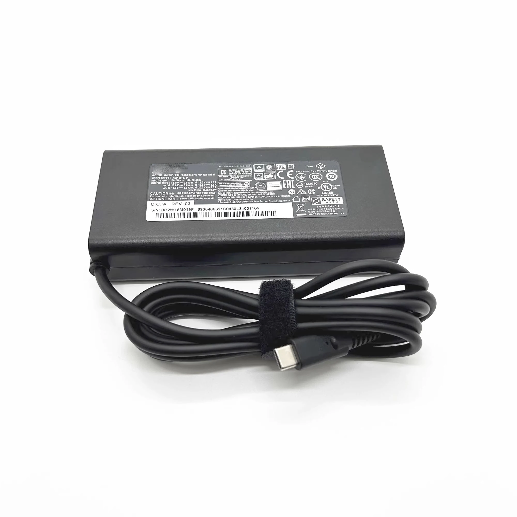 

Оригинальное зарядное устройство переменного тока 90 Вт, 20 В, 4,5 А, USB-C для MSI Summit E15 A11SCST/GTX1650 Ti MaxQ Prestige 15 A10SC-013AU ADP-90FE D