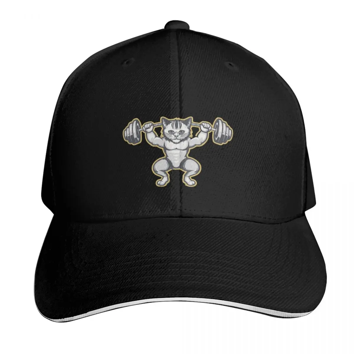 

Cat Lifting Weights Baseball Cap Sun Cap Unique hats luxury caps Snap Back Hat Women's Beach Visor Men's