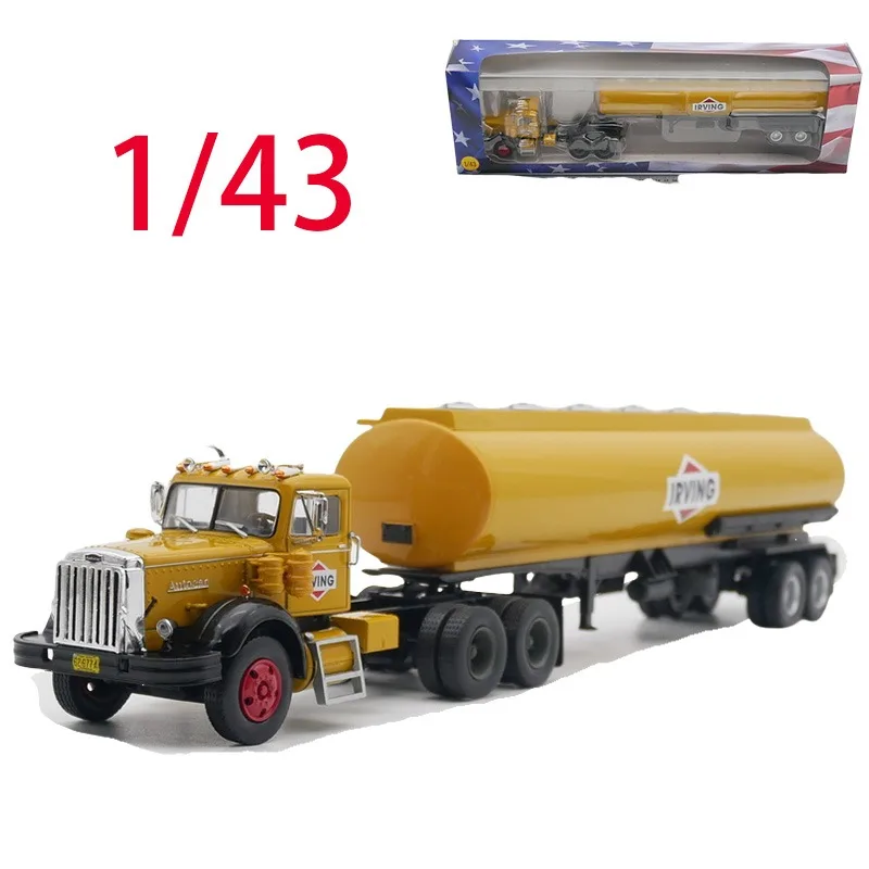 

Ixo Diecast 1/43 Scale Autocar A64 Oil Tanker Trailer Truck Cargo Van Alloy Car Model Toys for Boys Gift
