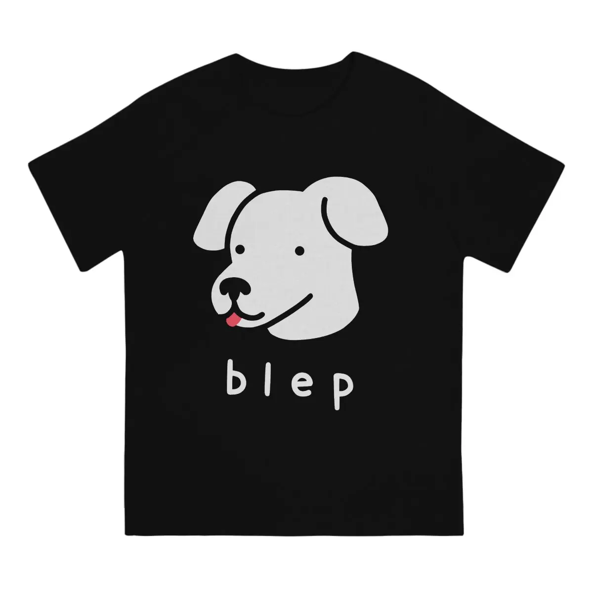 Blep Dogs Cute Puppy T Shirt Men Pure Cotton Vintage T-Shirts O Neck Meme Tee Shirt Short Sleeve Clothing Gift Idea