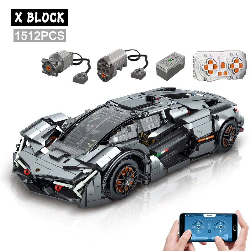 

Technical APP Remote Control Moter Power Concept Super Sports Cars Building Blocks Model Racing Set Boys Toys Gifts For Children