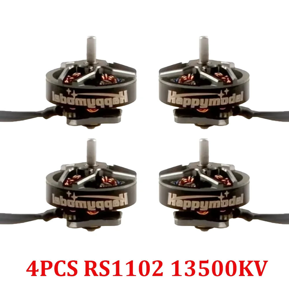 4 STKS Happymodel RS1102 1102 10000KV 13500KV 2 S Borstelloze Motor 1.5mm As voor Mobula7 O4 Micro FPV Racing Drone RC Accessoires