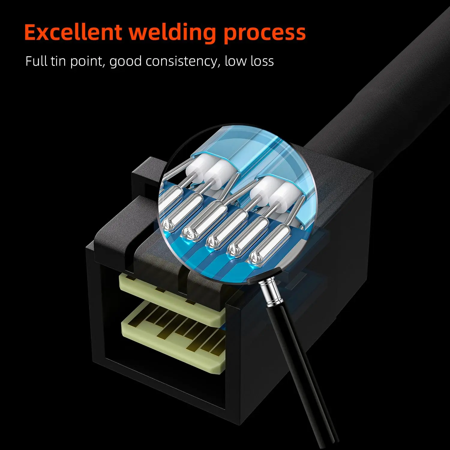 Mini SAS HD SFF-8643 a 4 SATA Cable interno SFF 8643 controlador de placa base a 4 SATA 7Pin 12Gbps Cable de servidor de disco duro