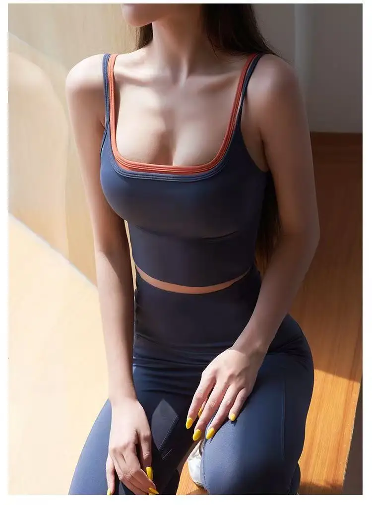 Sportunterwäsche für Damen, stoßfest und gegen Durchhängen, Lauf-, Fitness- und Yoga-Anzug, Westen-BHs, schöner Rücken, schnelltrocknend – Detail 9