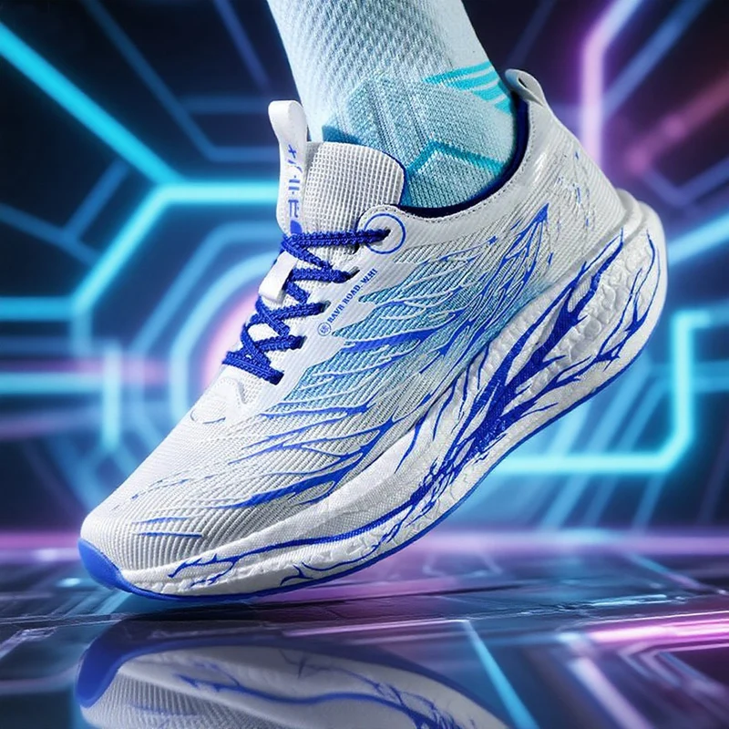 

Флуоресцентные кроссовки для бега, карбоновые марафонские мужские спортивные дышащие легкие женские удобные спортивные нескользящие кроссовки