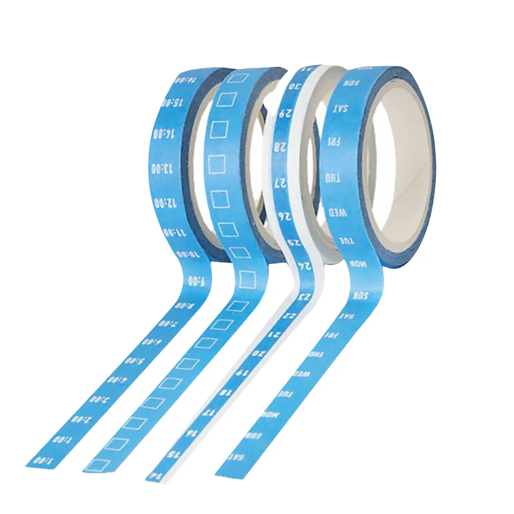 8 Pcs Time Management Tape Weekly Date Plan Tape Timeline Masking Tapes Planning Tape Scrapbooking Sticker Office School