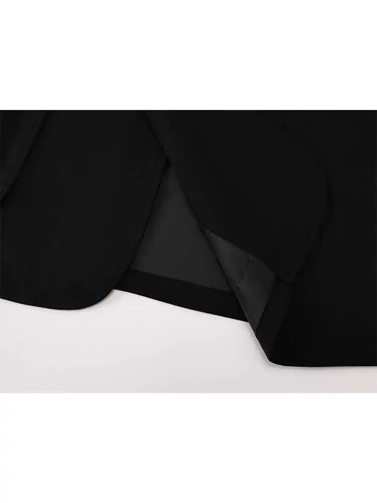 Frauen Schwarz Gothic Emo Herbst Blazer Mantel Mode Vintage Harajuku Langarm Oversize Anzug Jacke Oberbekleidung Top 2000er Jahre Kleidung