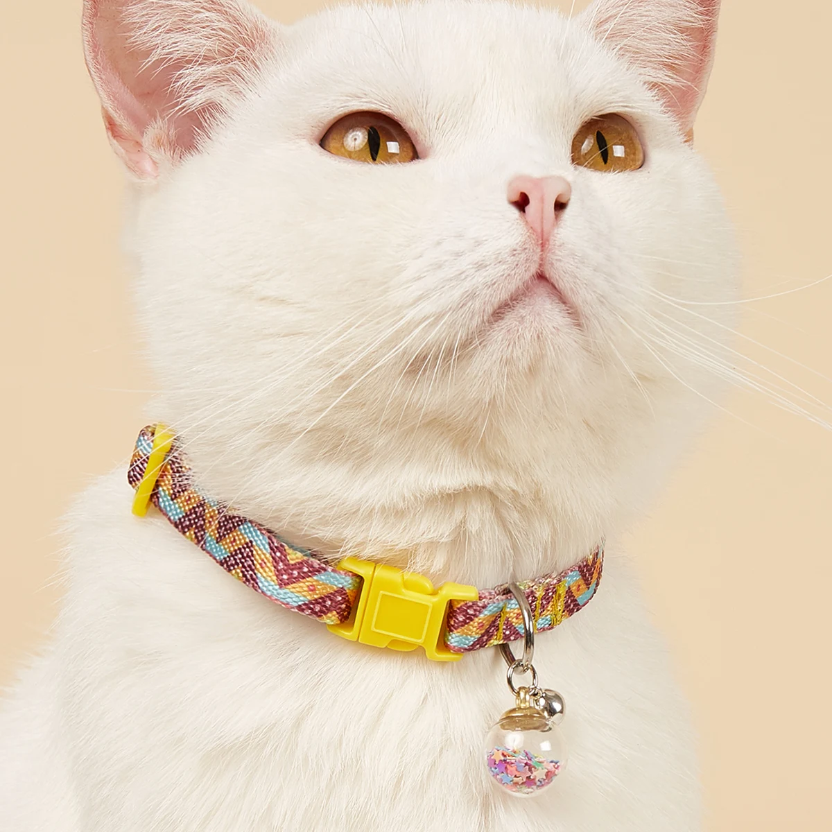 Nur süßes Katzenhalsband für Kätzchen und Welpen, Haustierhalsband mit Anhänger, Glocken, bedrucktem Muster, trendigem, verstellbarem, dekorativem Halsring – Detail 8