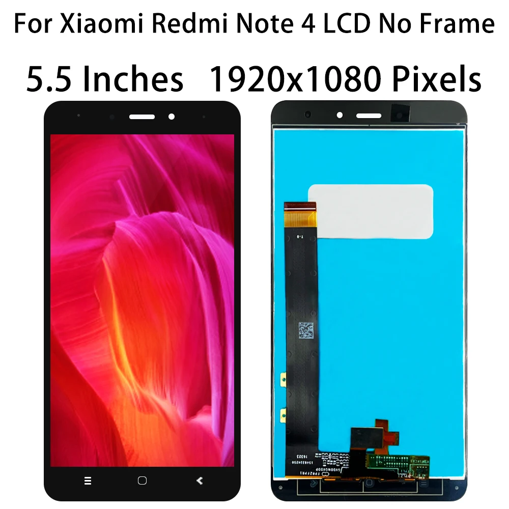 Display LCD para Xiaomi Redmi Note 4, Versão Global, Snapdragon 625, Digitalizador De Tela De Toque Com Moldura, Novo, Original, 5.5\