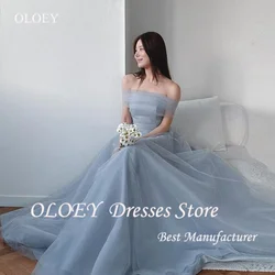 OLOEY Exquisite Sleeveless Wedding Party Dress A-line Applique Pleat Korea Wedding Dress Photo Shoot Floor-Length Customized