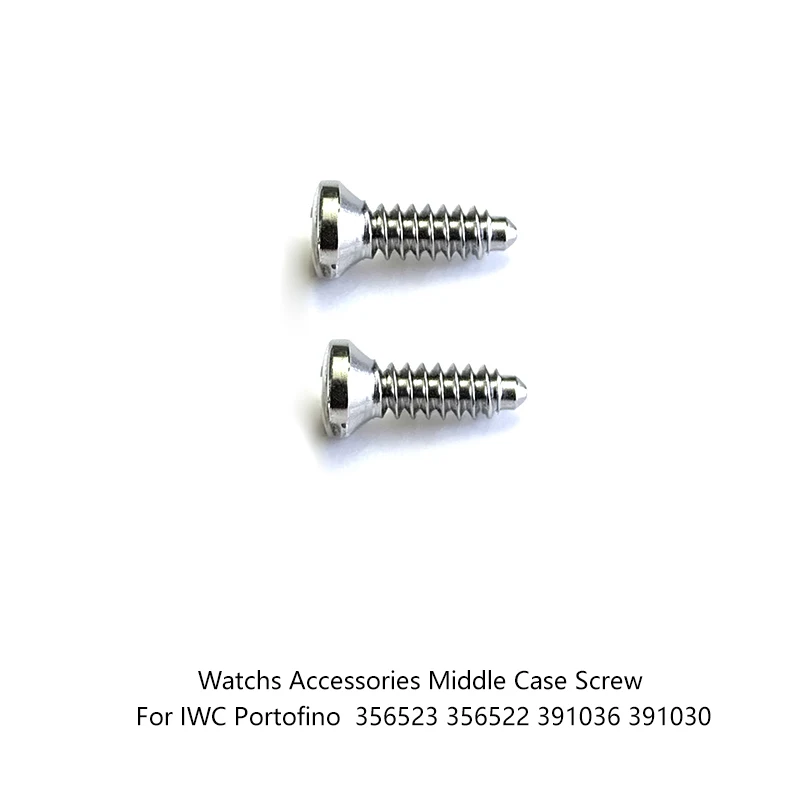 2 PCS Watchs Accessories  For IWC Portofino 356523 356522 391036 391030 Middle Case Screw Bottom Cover Screw