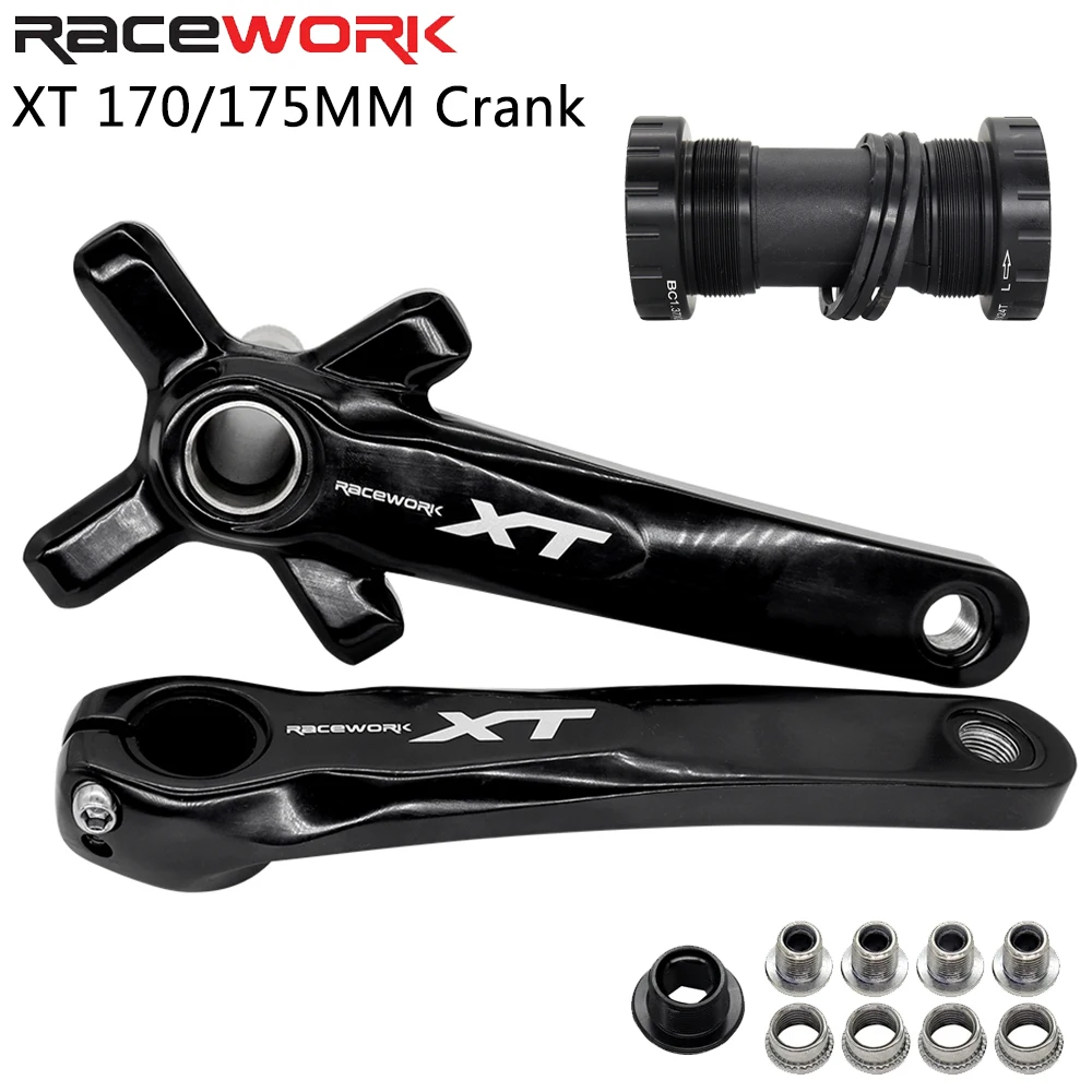 

Комплект скоростных кривошипов RACEWORK XT 9/10/11, алюминиевый сплав, 170 мм/175 мм, Кривошип с нижней частью для горного велосипеда, оригинальные запчасти для велосипеда
