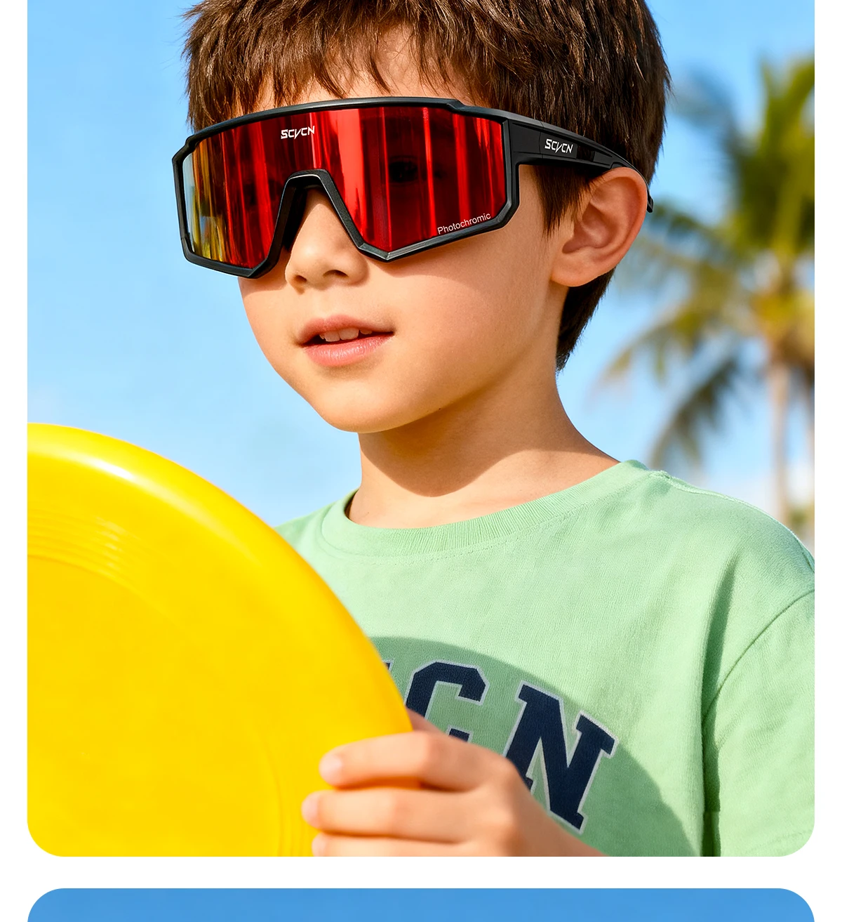 SCVCN Kinder-Sportbrille UV400 Photochrome Sonnenbrille Outdoor Jungen Mädchen Kinder Skateboarding Fahrrad Baseball Golf Zubehör – Detail 17