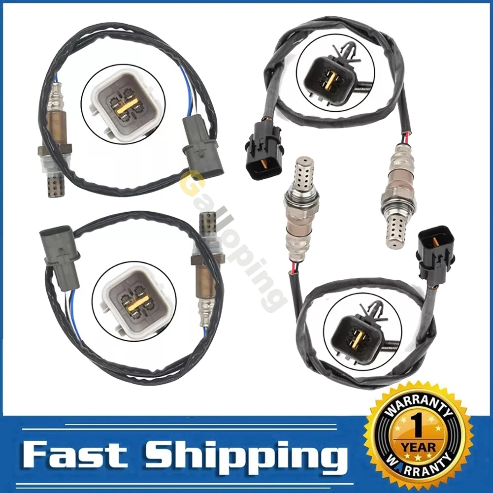 

4x O2 Oxygen Sensors 1 2 Bank 1 2 for 2001 2002 2003 2004 2005 Mitsubishi Eclipse 3.0L V6 Upstream Downstream Front Rear 4 Wires