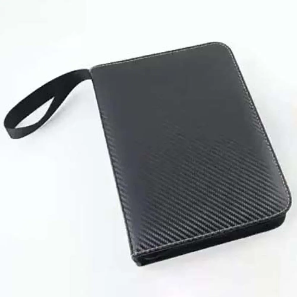 

Double-layer Cards Storage Container Alloy Loose-leaf Hardware Clip Anti-splash Water Game Card Collection Pack PU Leather