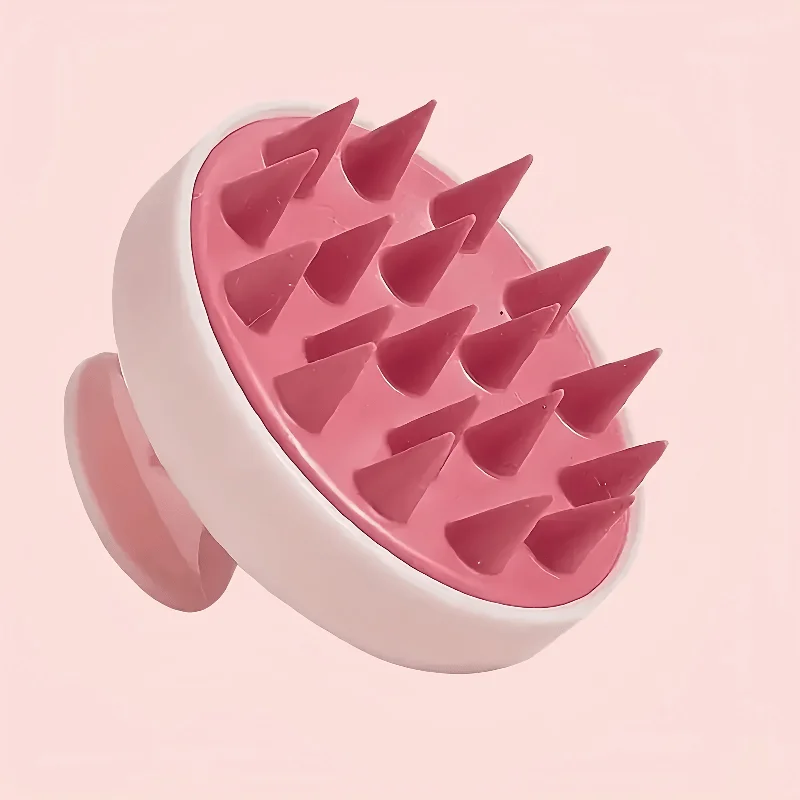 Silicone Scalp Massage Shampoo Brush, Hair Washing Shower Comb, Portable Head Scrubber for Hair Cleaning Scalp Stimulation