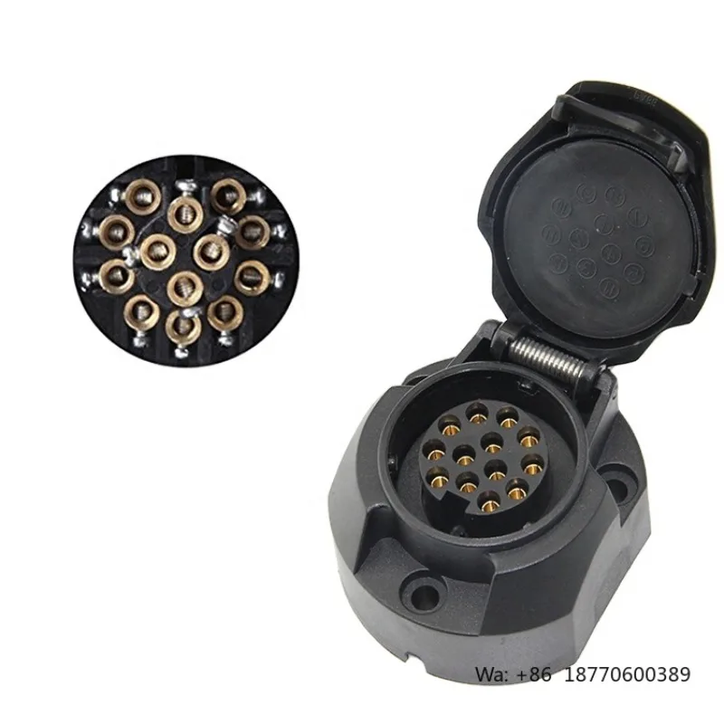 13 Pins European Standard Trailer Socket Trailer Connector Power Socket Trailer Accessories 12V/24V
