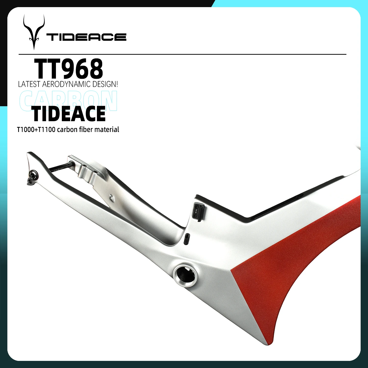 UDH شماعات T47 ألياف الكربون الترياتلون الإطار المدوس دراجة مكبح قرصي ايرو الكربون TT الإطار ثلاثي إطارات الدراجة TT المقود إطارات #5