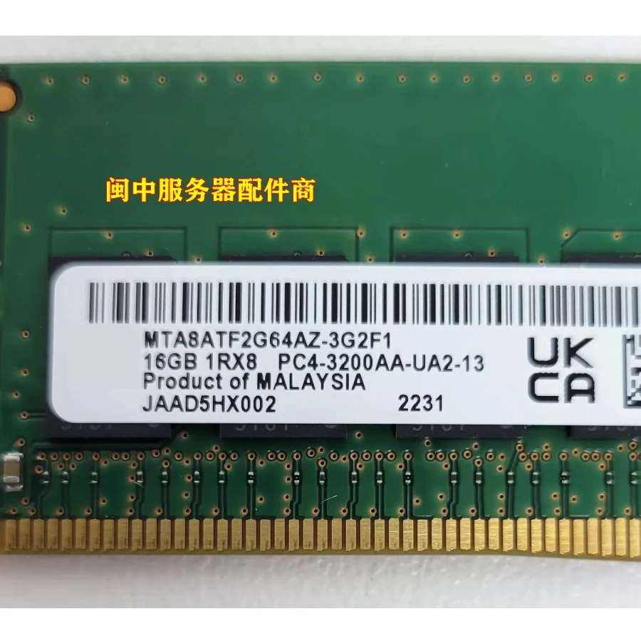 

For Micron 16G 1RX8 PC4-3200AA UDIMM MTA8ATF2G64AZ-3G2F1 desktop memory