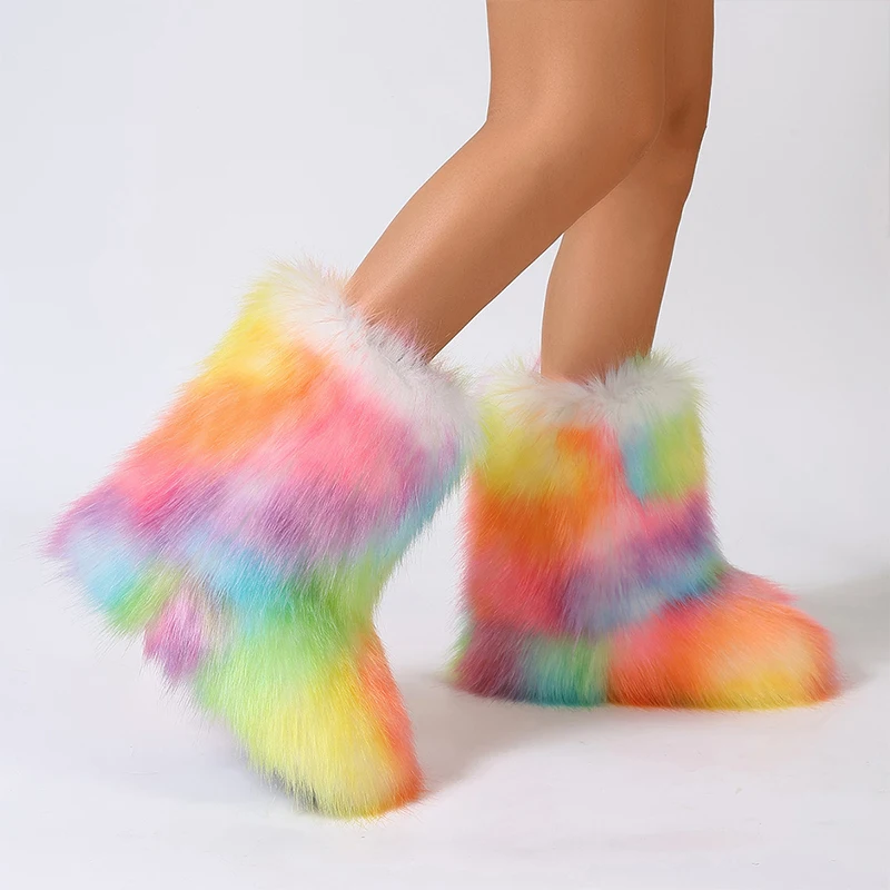 رقيق حذاء من الجلد الشتاء النساء موضة الثلوج الأحذية مريحة أحذية قطنية دافئة قصيرة أفخم أحذية امرأة غير رسمية 2025 الإناث Zapatillas #2