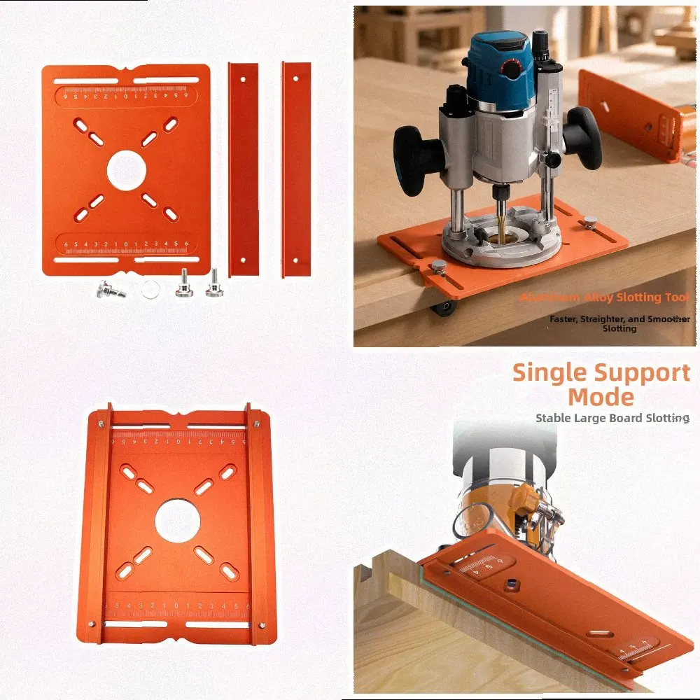 Router Guide Fence Featuring Aluminum Alloy Construction and Dual-Scale Reference System for Measured Cut Repetition