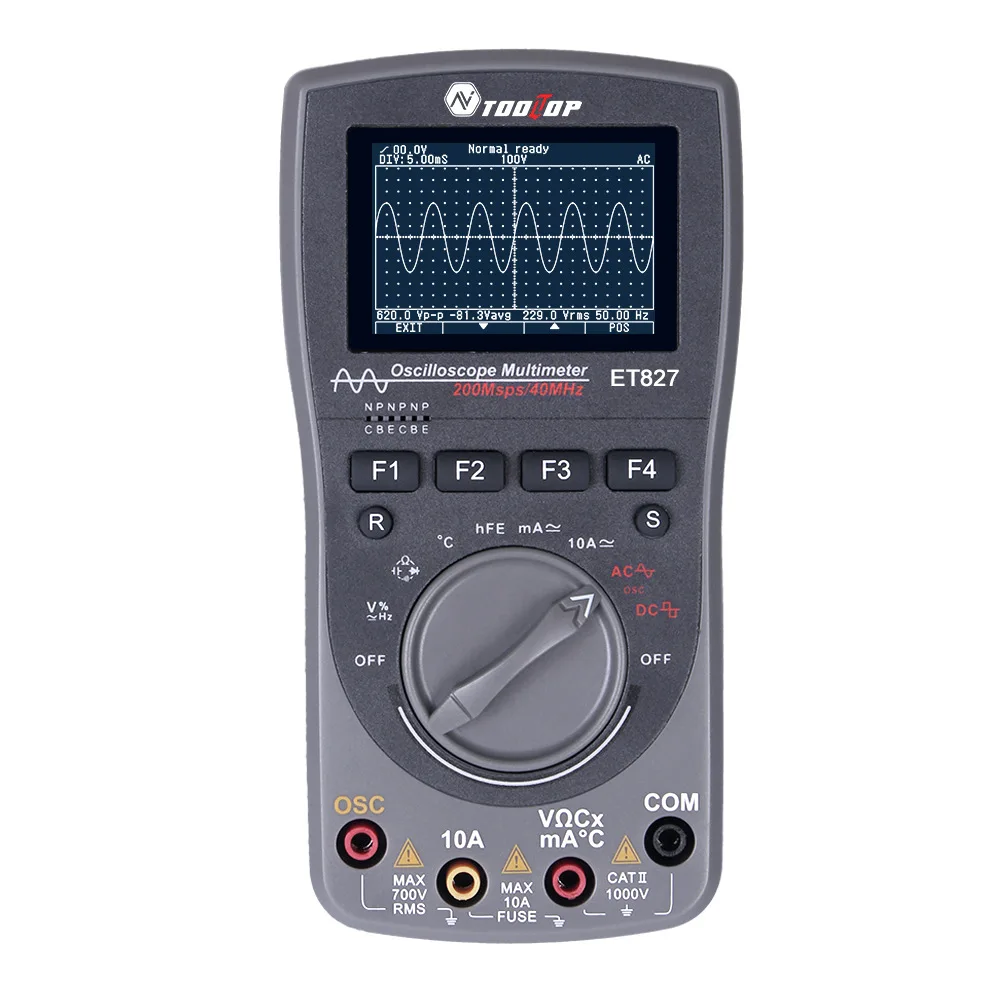 

Oscilloscope multimeter two-in-one ET827 200MS/S sampling rate 40MHZ bandwidth