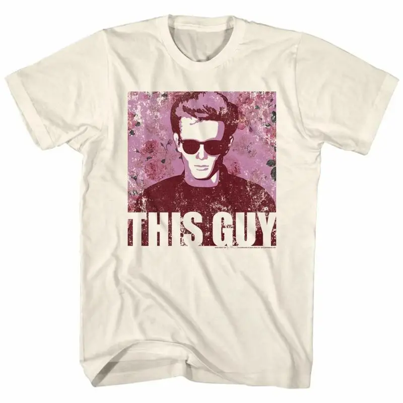 

James Dean Flowery Natural Adult T Shirt