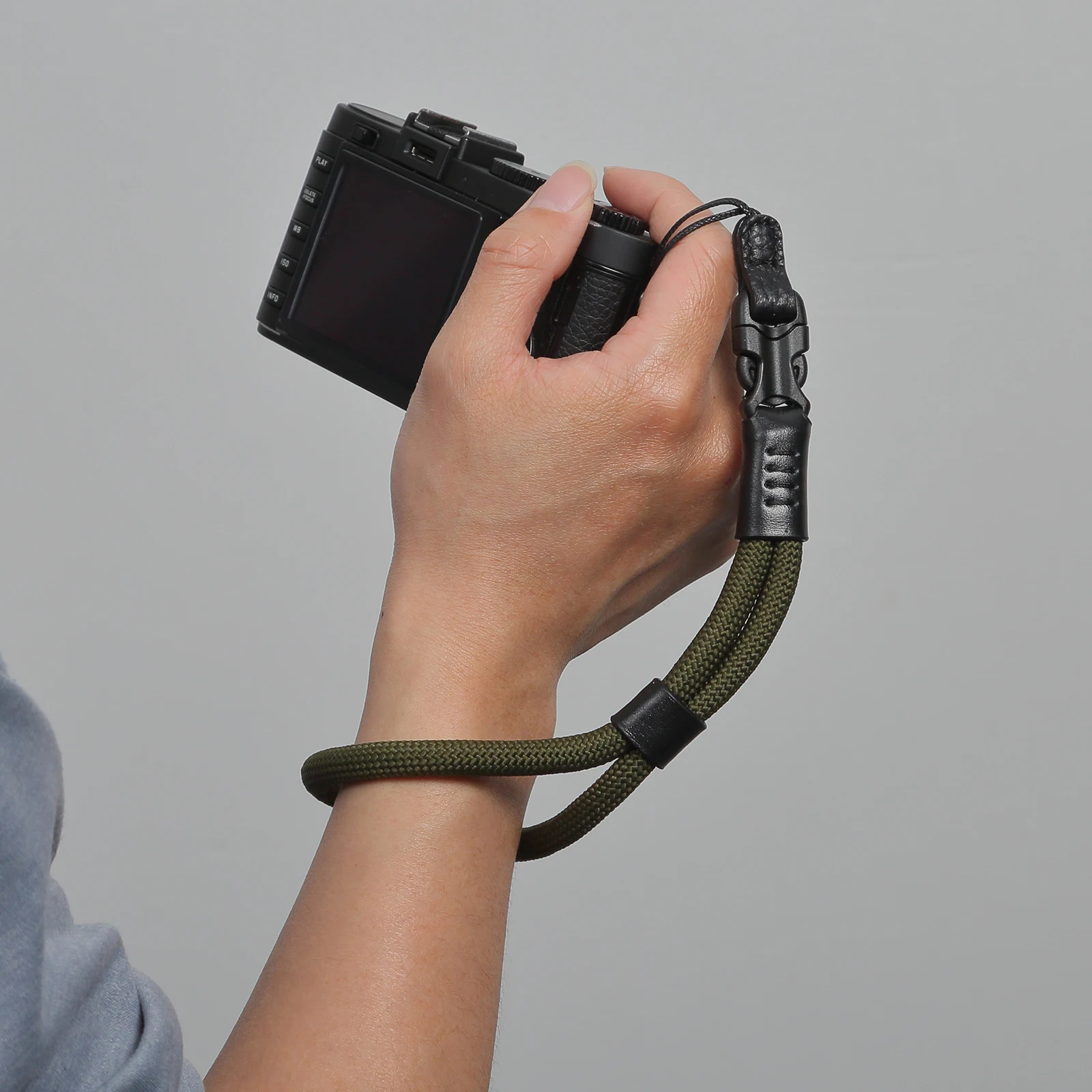 Braided Nylon Genuine Leather Padded Camera Strap Quick Release Shouldert for Sony Fuji Leica Canon Nikon PhotographyAccessories