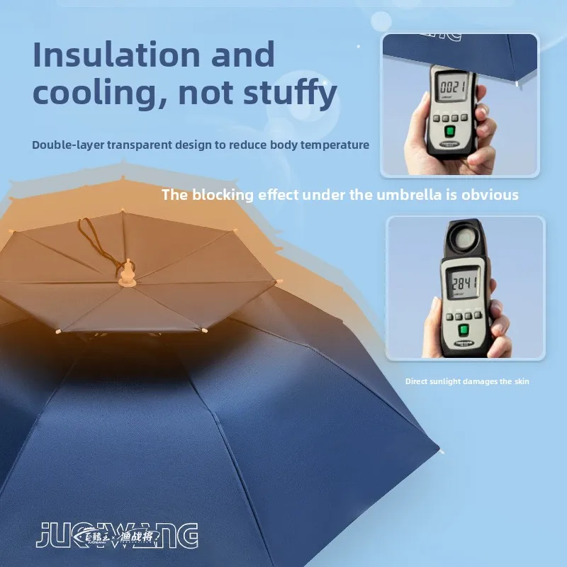 apply to Outdoor Fishing Umbrella Hat, Rainproof Sun Protection Head Umbrella