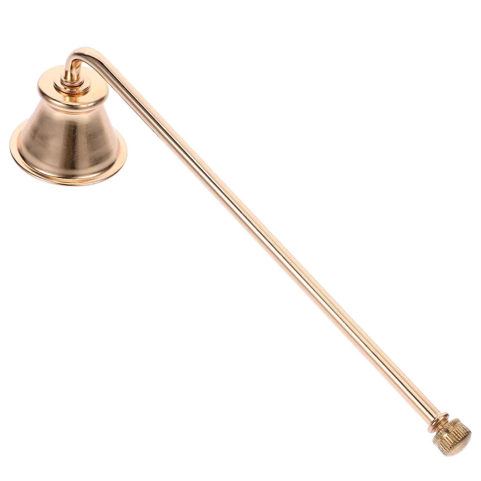Metal Snuffer Unique Exquisite Shine Design Long Handle Lightweight Flame Extinguisher Cap Safely Put Out Candles Without