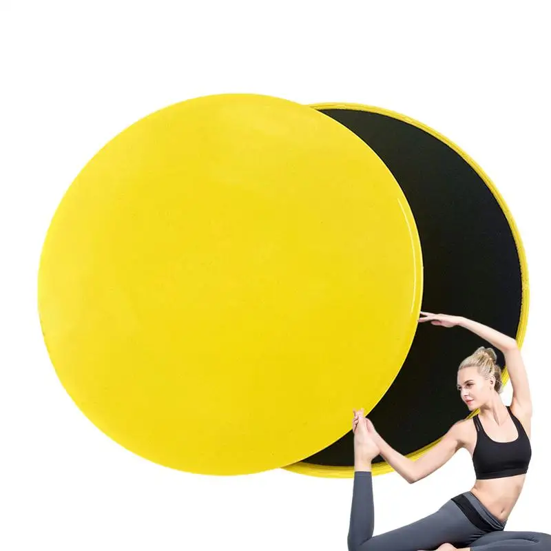 2PCS Pilates Exercise Gliding Discs Slider Fitness Core Slider Full-Body Workout Floor Sliders Training Yoga Cushion