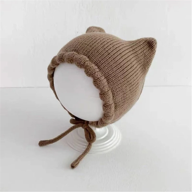 

Cute Winter Baby Knit Hat Warm & Stylish Infant Cap Baby Ear Protections Hat Comfortable Wearing Hat for Boys & Girls