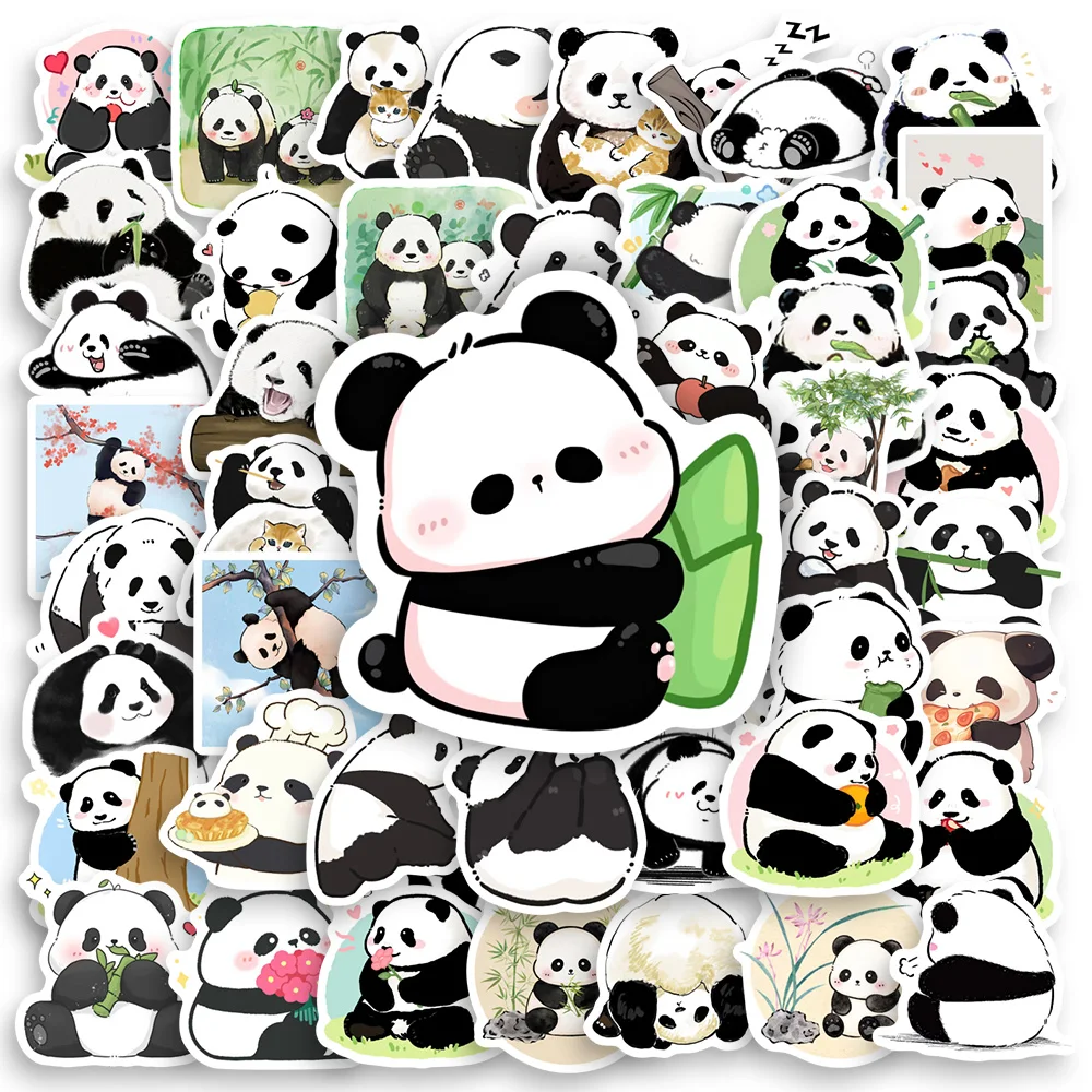 Cute Cartoon Panda naklejki wodoodporna zabawa DIY prezent zabawka dla dzieci naklejka na laptopa telefon księga gości butelki bagażowe dekoracyjny bagaż