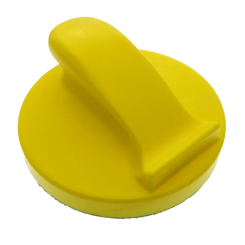 Almofada de polimento manual de 5/6 polegadas, bloco de lixar de espuma pu, suporte de disco para móveis de lã