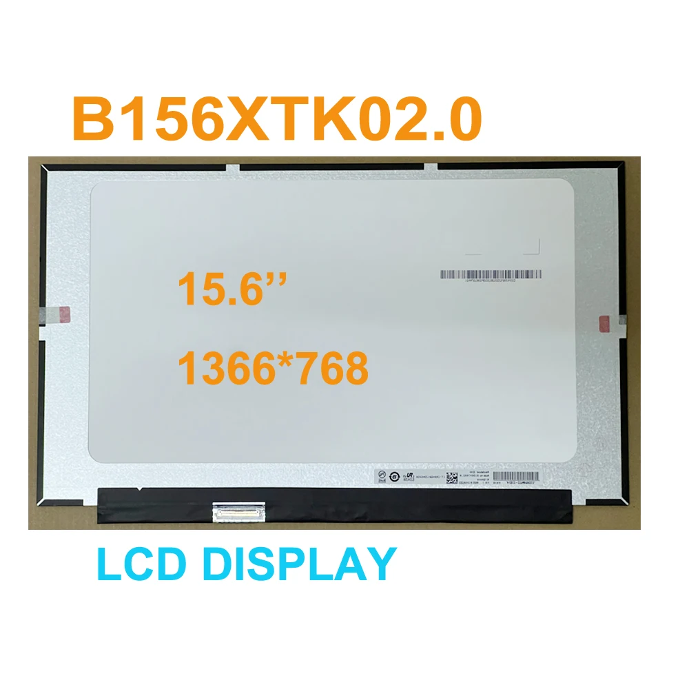 15.6 inch Laptop LCD Touch Screen HD1366x768 40pins eDP B156XTK02.0 fit NT156WHM-T03 N156BGN-E43 LED Display Panel Replacement