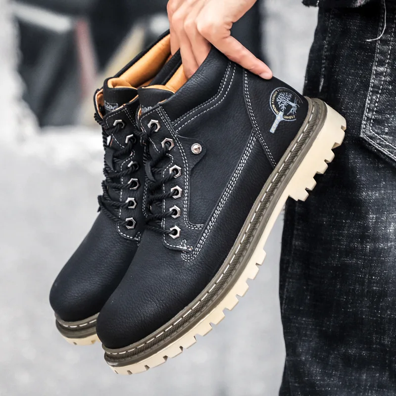 

Men's Shoes Winter Super Warm Snow Boots Handmade Waterproof Ankle Boots for Men Outdoor Work Sneakers Autumn Motorcycle Boots
