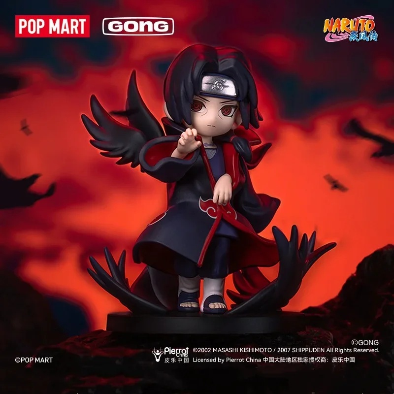 POPMART GONG Naruto Shippuden Akatsuki Arc Series Blind Box Guess Bag Giocattoli originali Bambola Cute Anime Figure Ornamenti Regalo