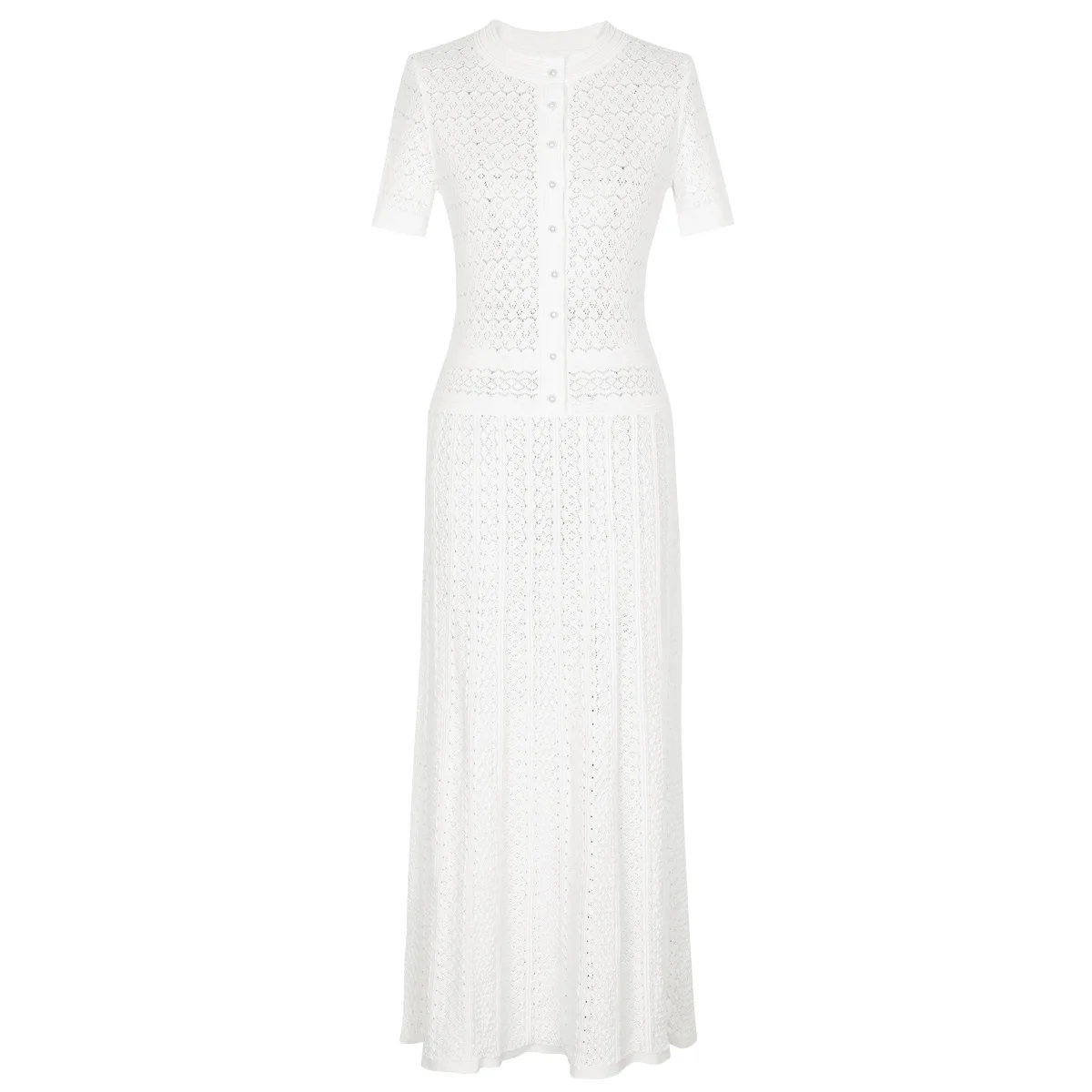 Personalizado de alta qualidade seda brilhante elegante malha slim fit vestido longo de manga curta para mulheres em estoque da Nanyou