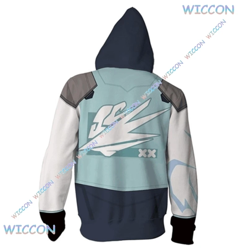 YoukooCos @ VALORANT حكيم جيت رايز يورو فينيكس لعبة هوديي 3DPrinted تأثيري المعتاد زوجين البلوز للجنسين سترة هالوين