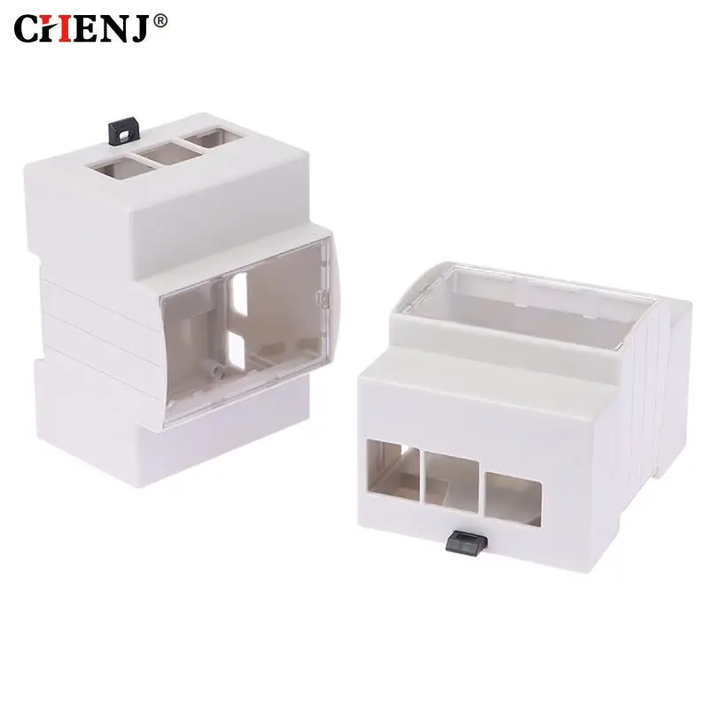 1 Buah untuk Raspberry Pi 4 Model B ABS Casing DIN Rail Mount Large Inner Space Shell Protection Enclosure untuk RPI 4B Pi4 atau Pi 3B + 3B